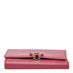 ブルガリ ブルガリブルガリ 三つ折り財布 コンパクト財布 286314 ピンク レザー レディース BVLGARI 【中古】