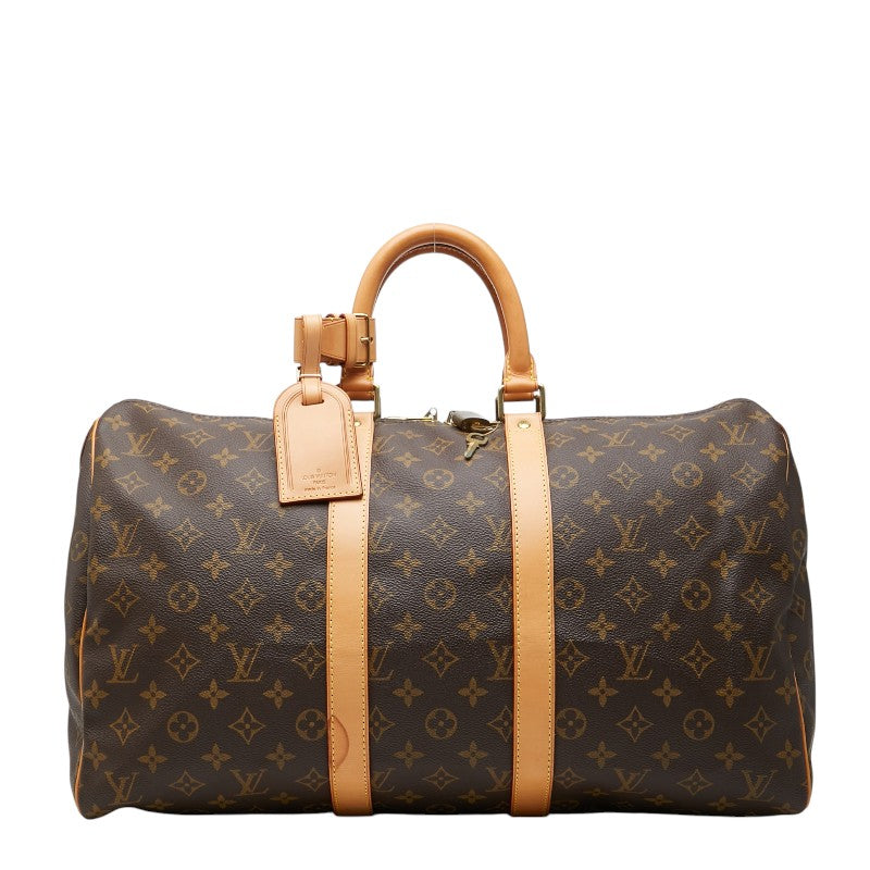 ルイ ヴィトン モノグラム キーポル45 ボストンバッグ ハンドバッグ M41428 ブラウン PVC レザー レディース LOUIS VUITTON 【中古】
