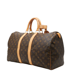 ルイ ヴィトン モノグラム キーポル45 ボストンバッグ ハンドバッグ M41428 ブラウン PVC レザー レディース LOUIS VUITTON 【中古】