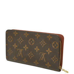 ルイ ヴィトン モノグラム ポルトモネジップ ラウンドファスナー 長財布 M61727 ブラウン PVC レザー レディース LOUIS VUITTON 【中古】