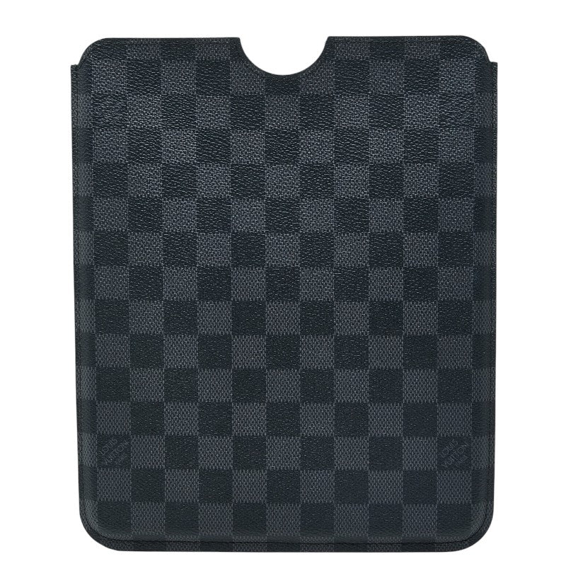 ルイ ヴィトン ダミエ グラフィット エテュイ IPAD タブレットケース N60033 ブラック グレー PVC メンズ LOUIS VUITTON 【中古】