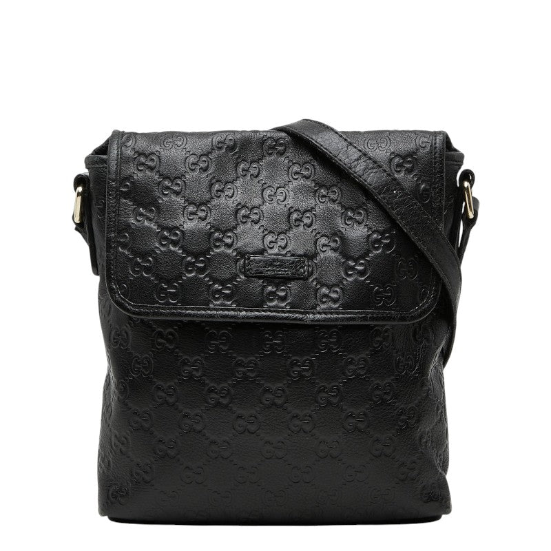 グッチ グッチシマ 斜めかけ ショルダーバッグ 223666 ブラック PVC レザー レディース GUCCI 【中古】