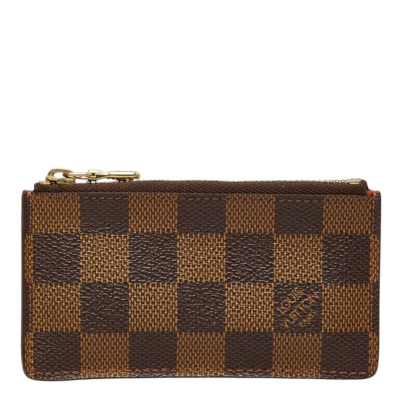 ルイ ヴィトン ダミエ ポシェット クレ コインケース N62658 ブラウン PVC レザー レディース LOUIS VUITTON 中古