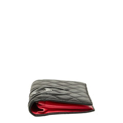 シャネル ココマーク カンボンライン 長財布 ブラック レザー レディース CHANEL 中古