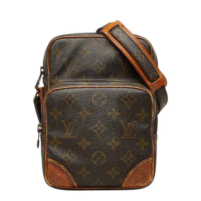 ルイ ヴィトン モノグラム アマゾン 斜め掛け ショルダーバッグ M45236 ブラウン PVC レザー レディース LOUIS VUITTON 中古