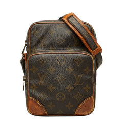 ルイ ヴィトン モノグラム アマゾン 斜め掛け ショルダーバッグ M45236 ブラウン PVC レザー レディース LOUIS VUITTON 中古