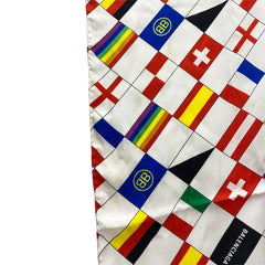 バレンシアガ 国旗柄 スカーフ 大判 マルチカラー シルク レディース BALENCIAGA 中古