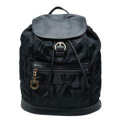 サルヴァトーレフェラガモ ガンチーニ リュック バックパック 216206 ブラック ナイロン レザー レディース Salvatore Ferragamo 中古