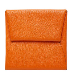 エルメス バスティア コインケース 小銭入れ □K刻印 オレンジ系 ヴォーエプソン レディース HERMES 中古