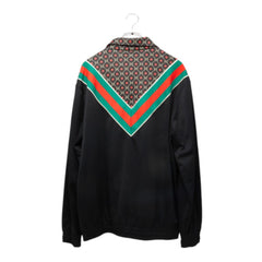 グッチ シェリーライン GGスター ジャージ トラックジャケット サイズL ブラック ポリエステル メンズ GUCCI 中古