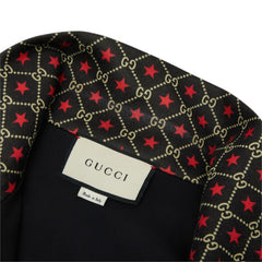 グッチ シェリーライン GGスター ジャージ トラックジャケット サイズL ブラック ポリエステル メンズ GUCCI 中古