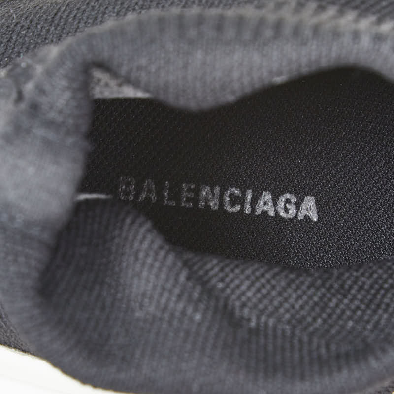 バレンシアガ スピードトレーナー スニーカー サイズ：40 ブラック ホワイト ラバー ファブリック メンズ BALENCIAGA 【中古】