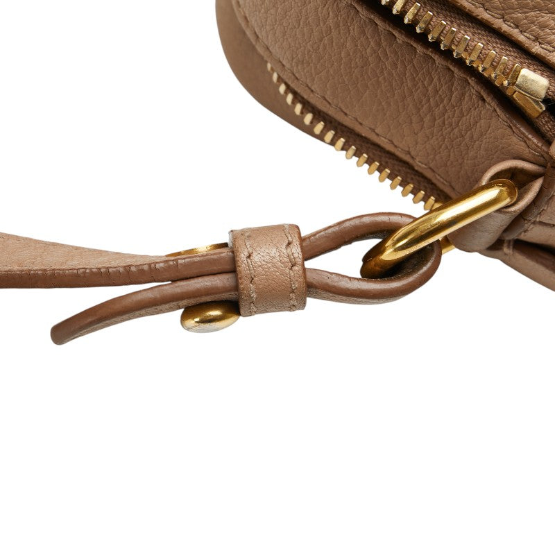 プラダ ショルダーバッグ ベージュ レザー レディース PRADA 【中古】