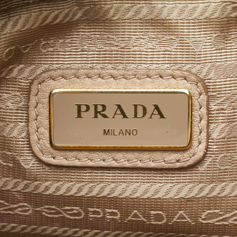 プラダ ショルダーバッグ ベージュ レザー レディース PRADA 【中古】