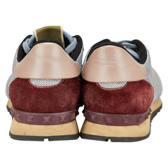 ヴァレンティノ スニーカー サイズ：40 グレー ブルー ワインレッド レザー スエード メンズ VALENTINO 【中古】