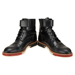 ルイ ヴィトン ブーツ ショート ロゴ ショート ブーツ サイズ：8 FD0125 ブラック レザー メンズ LOUIS VUITTON 【中古】