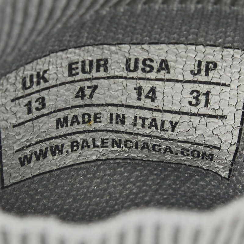バレンシアガ スピードトレーナー ソックススニーカー サイズ:31 グレー ホワイト ファブリック メンズ BALENCIAGA 【中古】