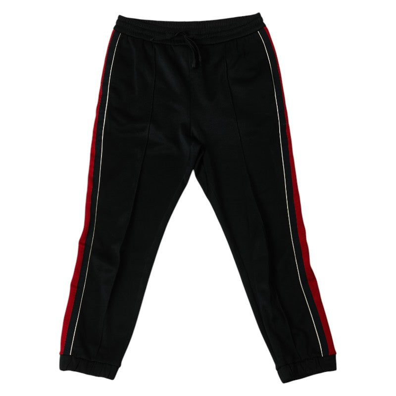 グッチ ジャージ スウェットパンツ サイズ:M ブラック レッド ポリエステル コットン レディース GUCCI 【中古】