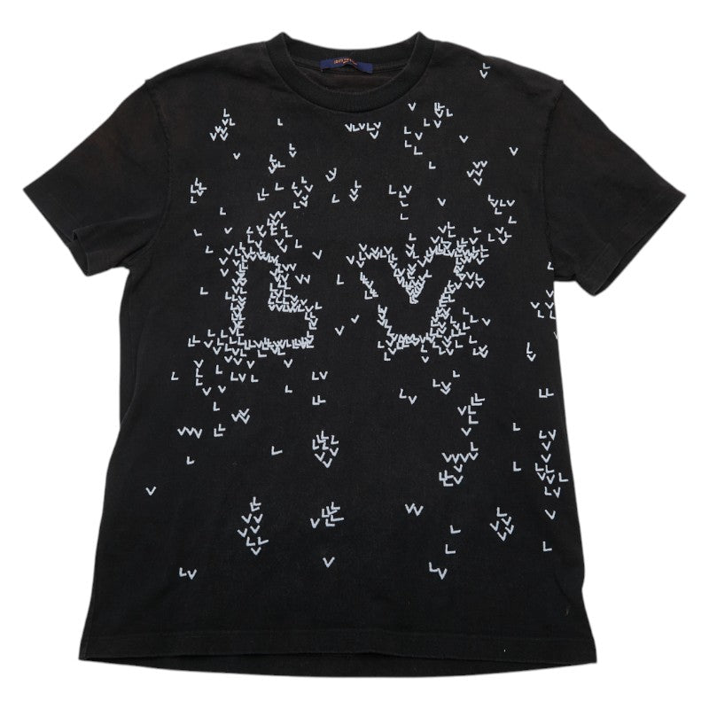 ルイ ヴィトン LV スプレッド エンブロイダリー 半袖Ｔシャツ サイズ:S ブラック コットン メンズ LOUIS VUITTON 【中古】