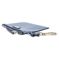 プラダ 三角ロゴプレート コインケース 小銭入れ ネイビー サフィアーノレザー レディース PRADA 【中古】