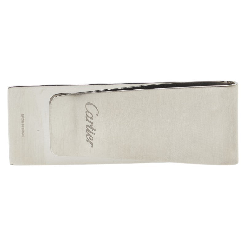 カルティエ ロゴ マネークリップ T1220756 シルバー メタル レディース CARTIER 【中古】