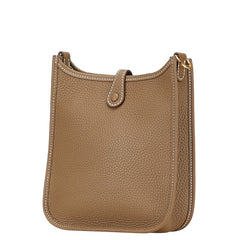 エルメス エヴリンTPM ショルダーバッグ エトゥープ ブラウン トゴ レディース HERMES 【中古】