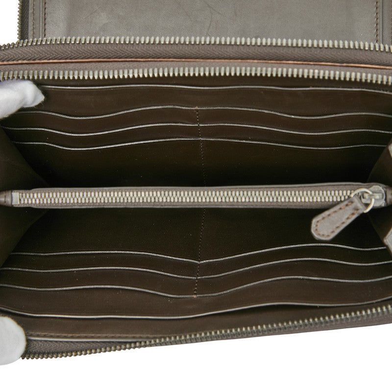 ベルルッティ イタウバ カリグラフィ ラウンドファスナー 長財布 ベージュ レザー メンズ Berluti 【中古】