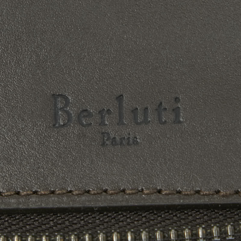 ベルルッティ イタウバ カリグラフィ ラウンドファスナー 長財布 ベージュ レザー メンズ Berluti 【中古】