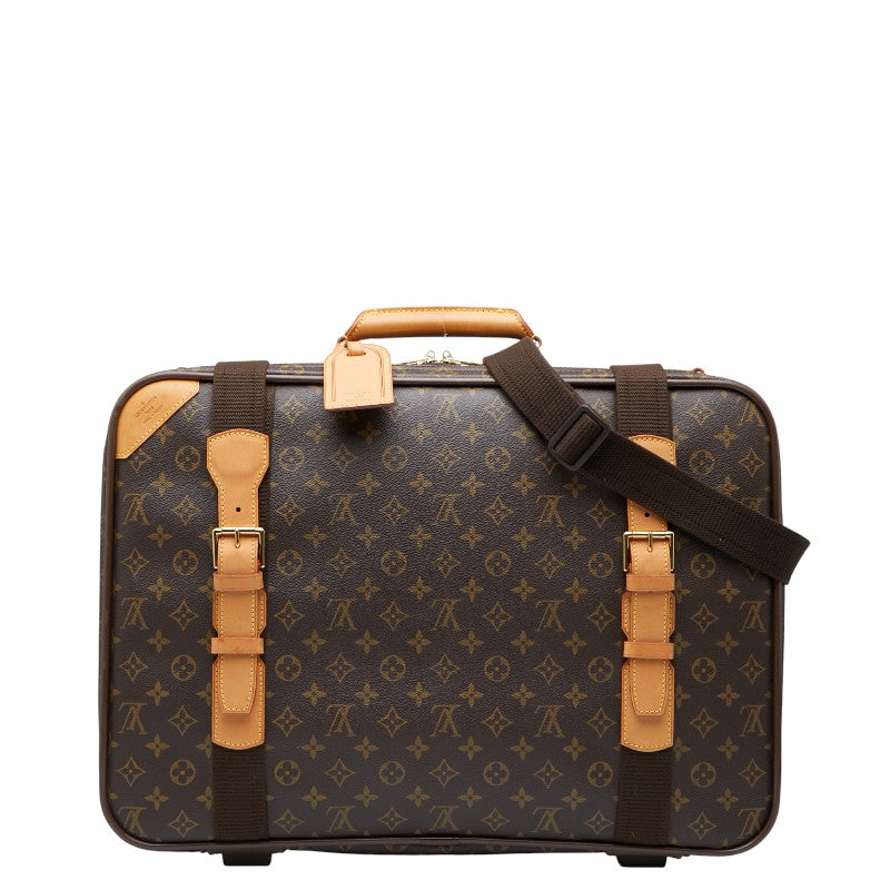 ルイ ヴィトン モノグラム サテライト53 スーツケース トラベルバッグ M23356 ブラウン PVC レザー レディース LOUIS VUITTON 【中古】