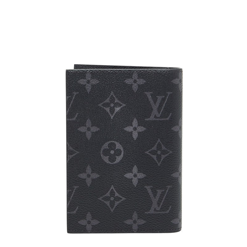 ルイ ヴィトン モノグラム エクリプス クーヴェルテュール パスポールNM パスポートケース M64501 ブラック PVC メンズ LOUIS VUITTON 【中古】