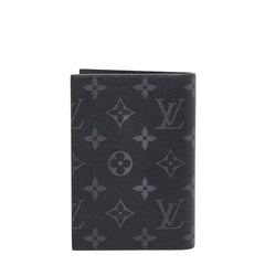 ルイ ヴィトン モノグラム エクリプス クーヴェルテュール パスポールNM パスポートケース M64501 ブラック PVC メンズ LOUIS VUITTON 【中古】
