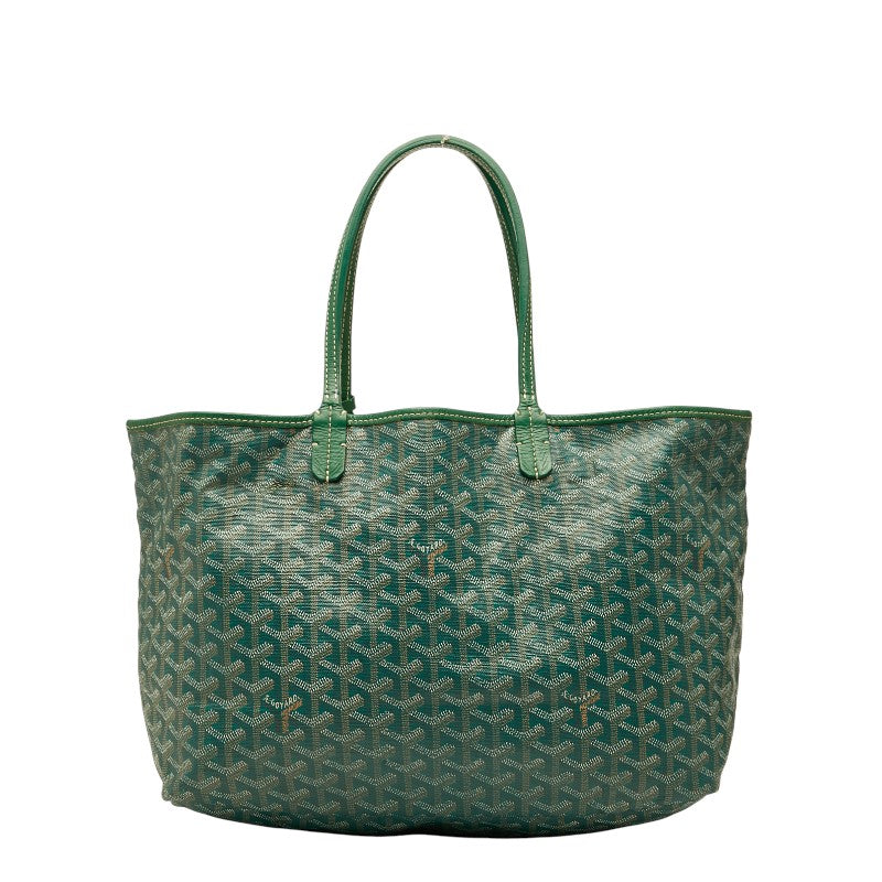 ゴヤール サンルイPM トートバッグ ハンドバッグ グリーン PVC レザー レディース GOYARD 【中古】