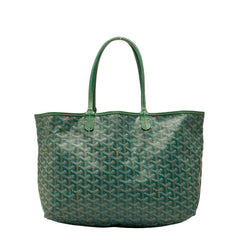 ゴヤール サンルイPM トートバッグ ハンドバッグ グリーン PVC レザー レディース GOYARD 【中古】