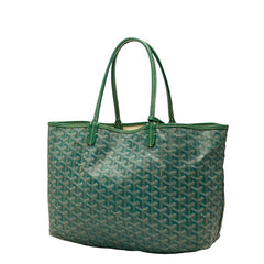 ゴヤール サンルイPM トートバッグ ハンドバッグ グリーン PVC レザー レディース GOYARD 【中古】