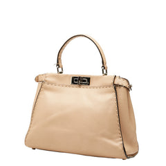 フェンディ セレリア ピーカブー ハンドバッグ ショルダーバッグ 2WAY 8BN290 ベージュ レザー レディース FENDI 【中古】