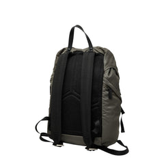 プラダ 三角ロゴプレート リュック バックパック 2VZ135 カーキ グリーン ナイロン レザー レディース PRADA 【中古】