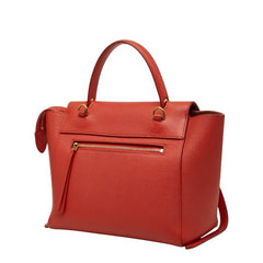 セリーヌ ベルトバッグ マイクロ ハンドバッグ ショルダーバッグ 2WAY オレンジ レザー レディース CELINE 【中古】