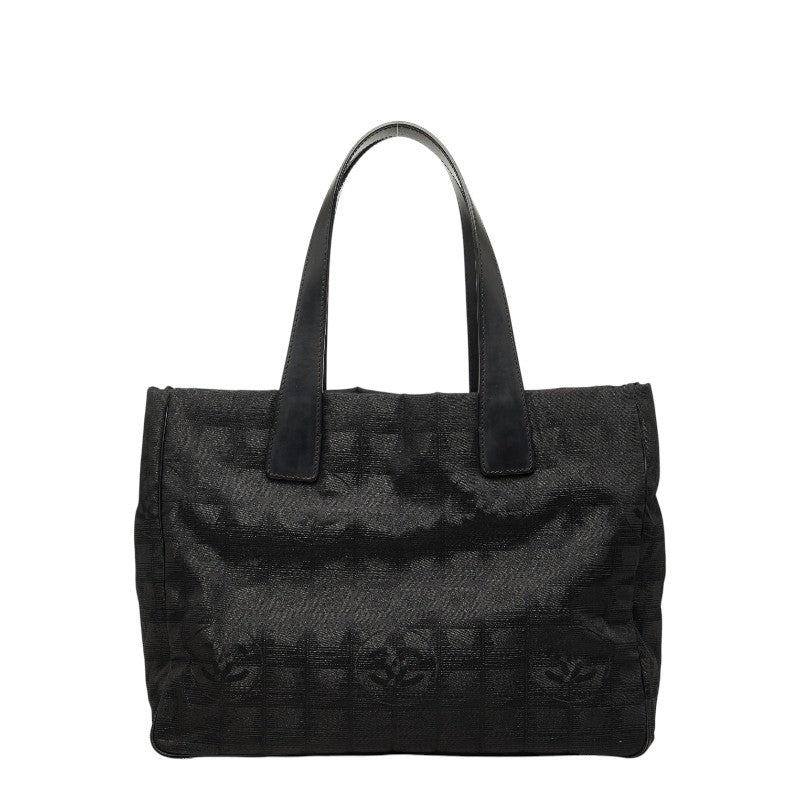 シャネル ココマーク ニュートラベルライン トートMM トートバッグ ハンドバッグ ブラック ナイロン レザー レディース CHANEL 【中古】