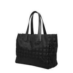 シャネル ココマーク ニュートラベルライン トートMM トートバッグ ハンドバッグ ブラック ナイロン レザー レディース CHANEL 【中古】