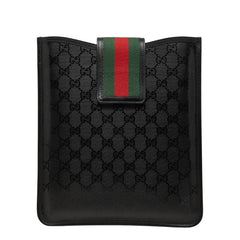 グッチ GGインプリメ シェリーライン - iPadケース 256575 ブラック PVC レザー レディース GUCCI 【中古】