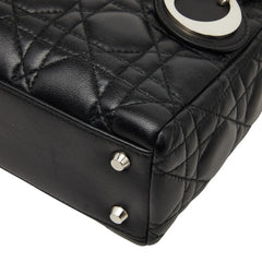 ディオール カナージュ レディディオール ハンドバッグ ショルダーバッグ 2WAY CAL44501 ブラック ラムスキン レディース Dior 【中古】