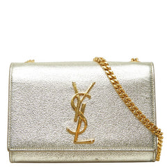 サンローラン YSLロゴ ケイト 斜め掛け チェーン ショルダーバッグ 354121 ゴールド レザー レディース SAINT LAURENT 【中古】