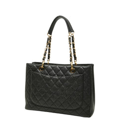 シャネル ココマーク GST グランドショッピングトート チェーン ショルダーバッグ ブラック キャビアスキン レディース CHANEL 【中古】