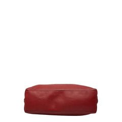 グッチ ロゴ トートバッグ ショルダーバッグ 419689 レッド レザー レディース GUCCI 【中古】