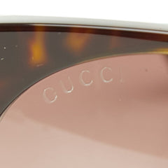 グッチ インターロッキングG アジアンフィット サングラス アイウェア GG0488S ブラウン プラスチック レディース GUCCI 【中古】