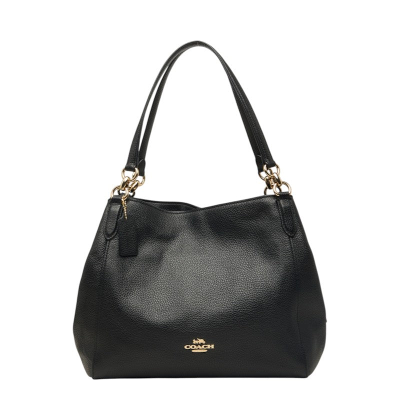 コーチ トートバッグ ショルダーバッグ F80268 ブラック レザー レディース COACH 【中古】