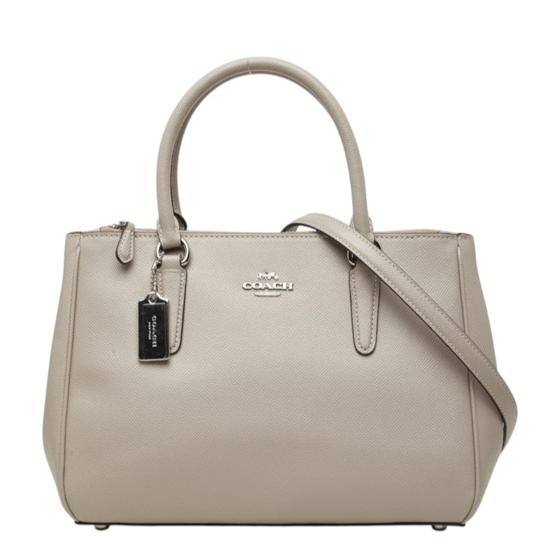 コーチ サリー キャリーオール ハンドバッグ ショルダーバッグ 2WAY F44958 ベージュ系 レザー レディース COACH 中古