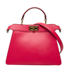 フェンディ セレリア ピーカブー アイシーユー スモール ハンドバッグ ショルダーバッグ 2WAY 8BN327 ピンク レザー レディース FENDI 中古