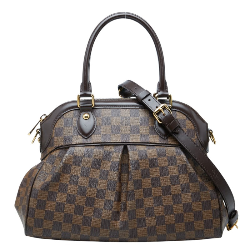 ルイ ヴィトン ダミエ トレヴィPM ハンドバッグ ショルダーバッグ 2WAY N51997 ブラウン PVC レザー レディース LOUIS VUITTON 中古