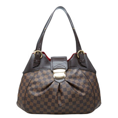 ルイ ヴィトン ダミエ システィナGM ハンドバッグ N41540 ブラウン PVC レザー レディース LOUIS VUITTON 中古